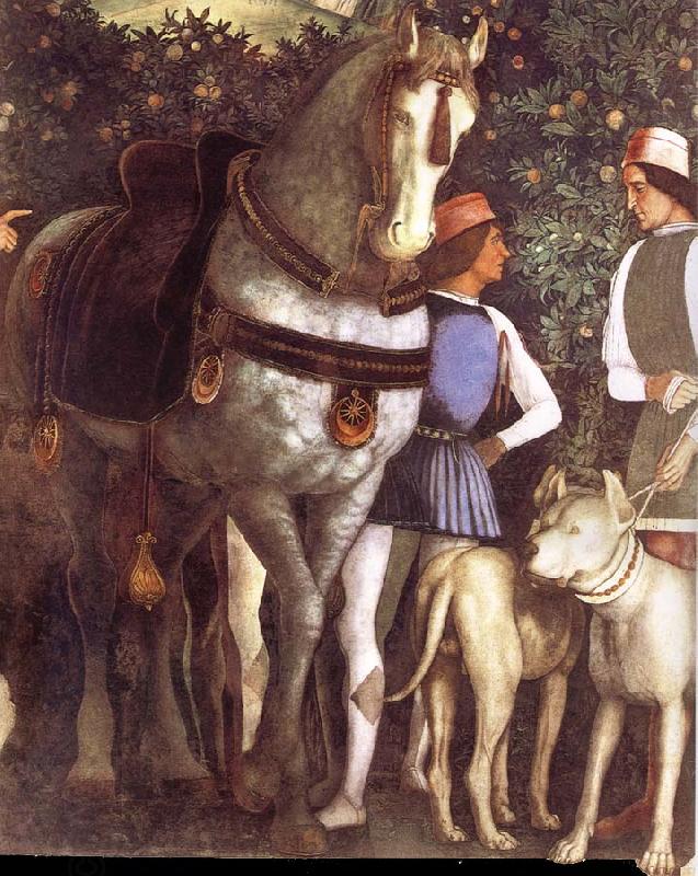 Andrea Mantegna Servant with horse and dog China oil painting art